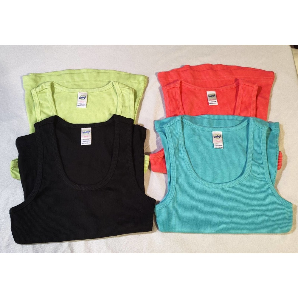 4 Girls Med Ribbed Tank Tops
